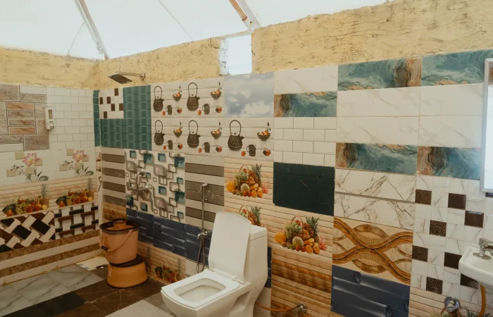 Luxury Super Deluxe Tent Bathroom